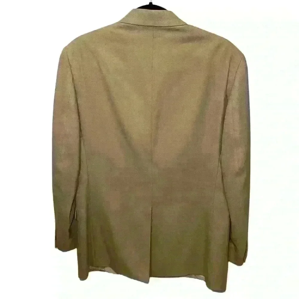 Lauren Ralph Lauren Classic Tan Sports Coat Blazer Suit Lined Jacket Mens 38R
